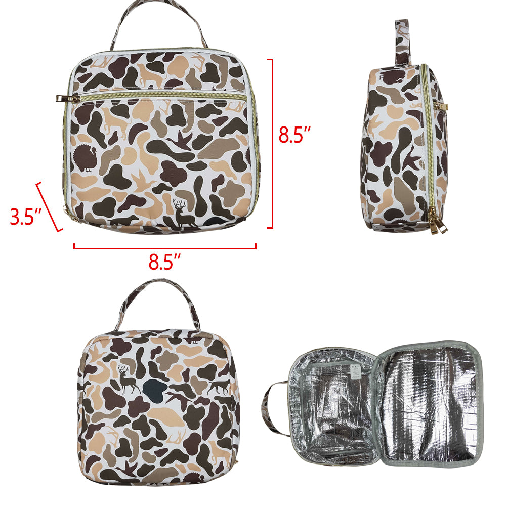 BA0305 duck camo lunch bag 5*8.5*8.5 inches handbag 202507 RTS