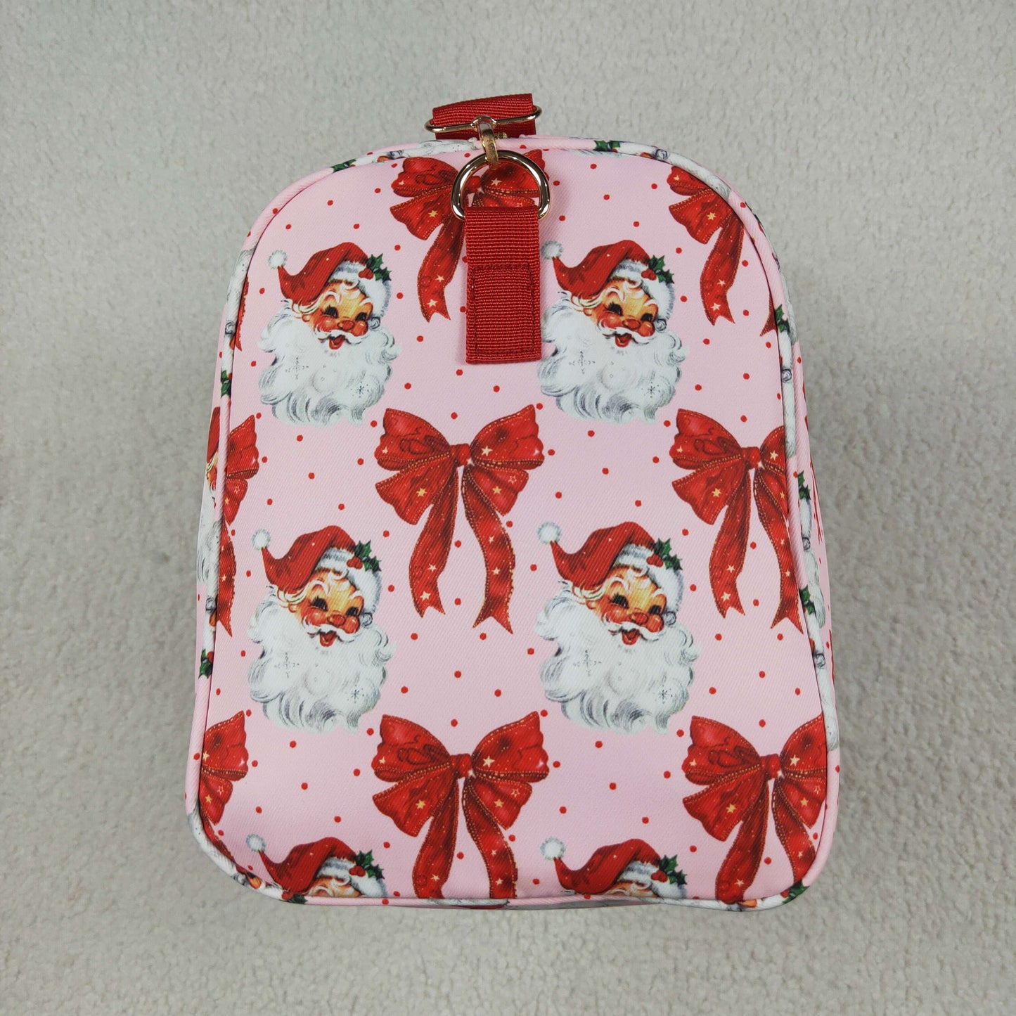 BA0306 Merry Christmas Red Bows Ruffle Boutique Travel Bag handbag 7.9*18.5*11.2 inches 202507 RTS