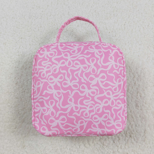 BA0310 Pink Bows Ruffle Lunch Box Bag 5*8.5*8.5 inches handbag 202508 RTS