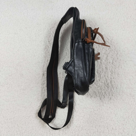 BA0332 Black Western Crossbody Leather Bag 202507 RTS Free Shipping Over $100