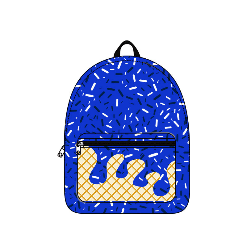 BA0340 Waffle Ice Cream Blue Backpack 202511 RTS