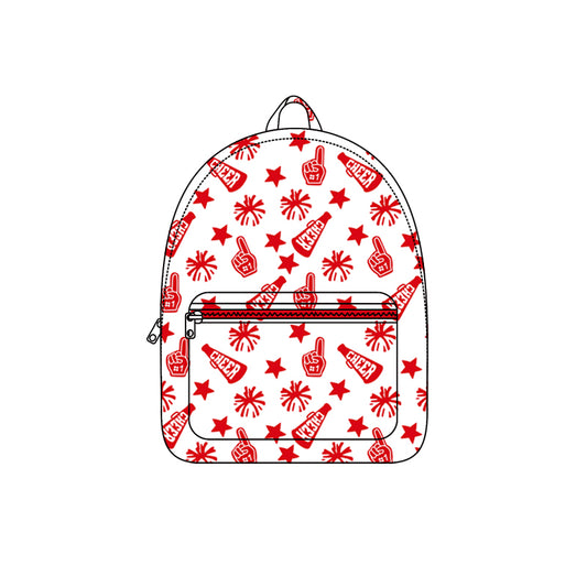 Preorder BA0348 Cheer Fireworks Red White Backpack 202508