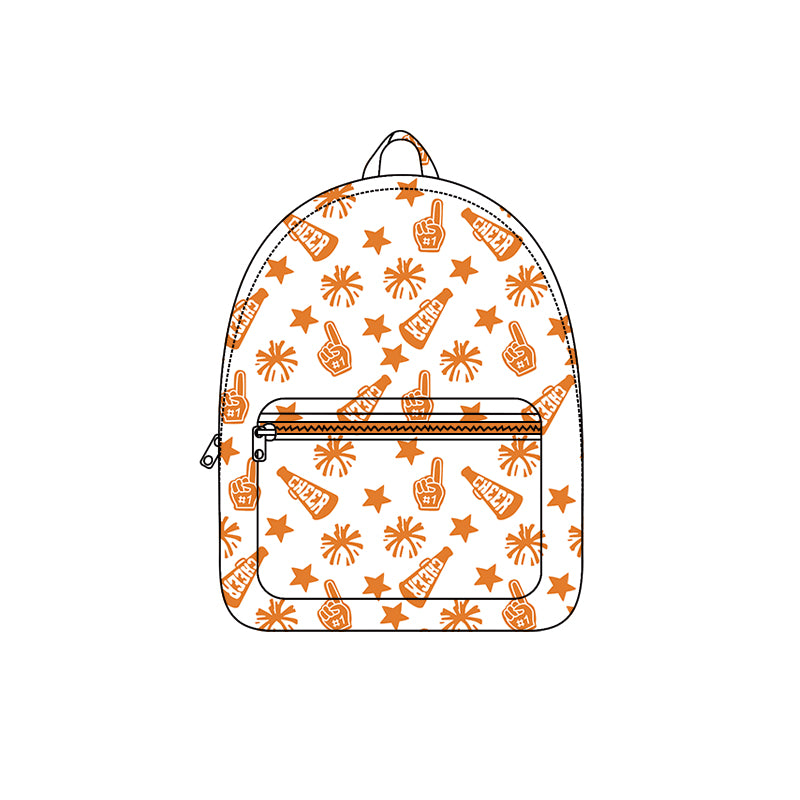 Preorder BA0352 Cheer Fireworks Orange White Backpack 202508