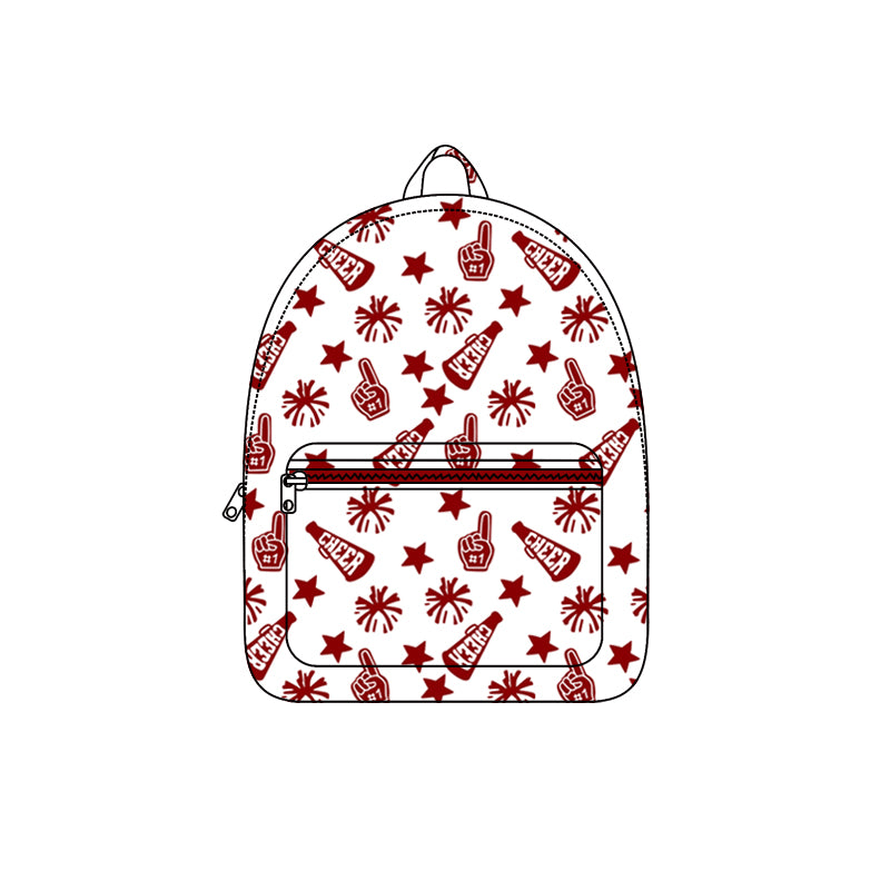Preorder BA0353 Cheer Fireworks Dark Red Backpack 202508
