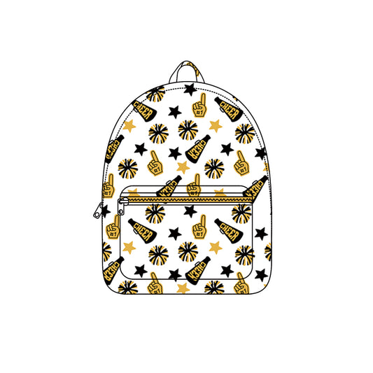Preorder BA0354 Cheer Fireworks Black Golden Backpack 202508