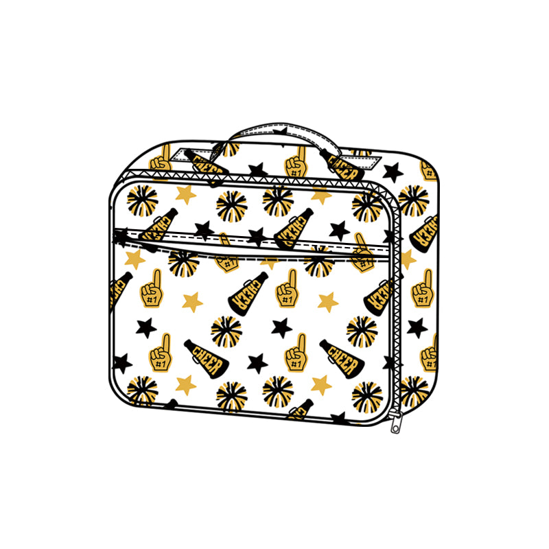 Preorder BA0362 Cheer Fireworks Black Golden Lunch Bag 202508