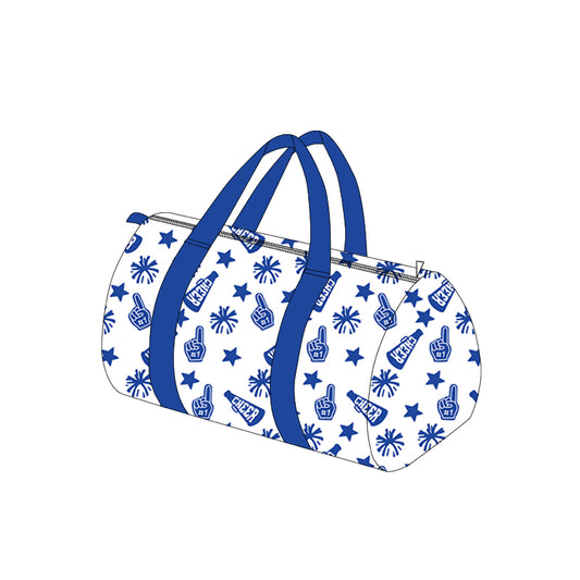 Preorder BA0365 Cheer Fireworks Blue Gym Bag Boutique Travel Handbag 7.9*18.5*11.2 inches 202508