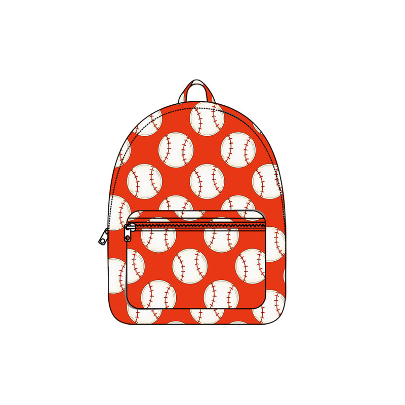 MOQ 8 Preorder BA0376 Baseball Red Backpack 202509