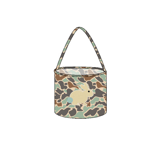 MOQ 5 PCS Preorder BA0387 Easter Bunny Camouflage Print Little Bag Basket 202512