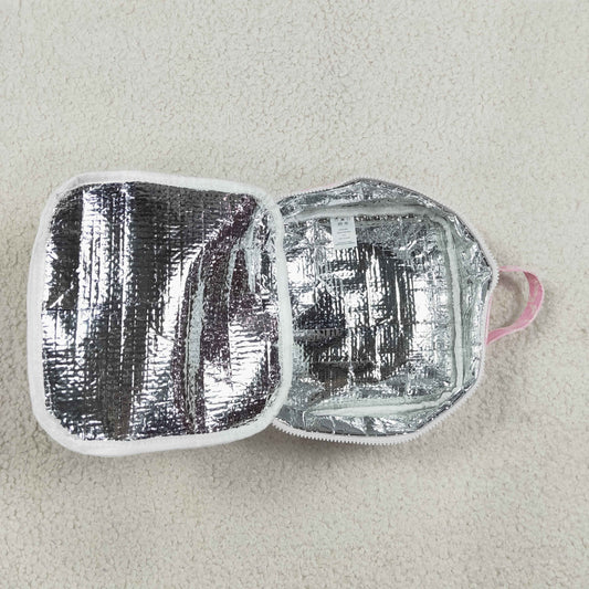 BA0464 Bows Pink Ruffles Lunch Box Bag