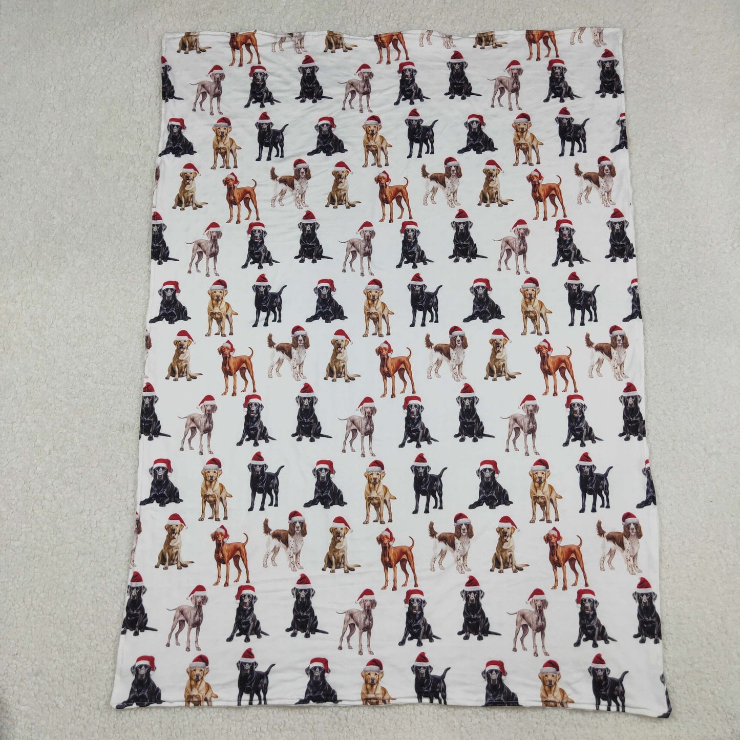 BL0176 Christmas Puppy White 29-43 inches Baby Blanket Wholesale 202510 RTS