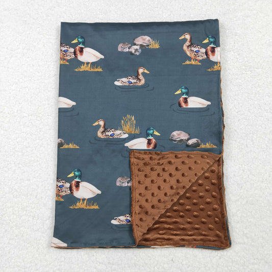BL0186 Duck stone brown blue blanket 202412RTS