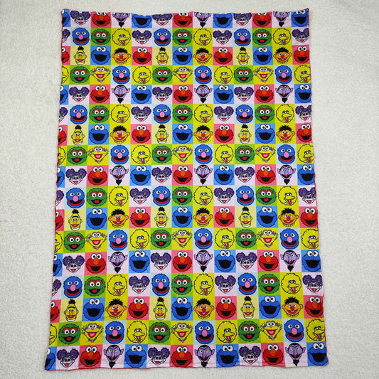 BL0196 Cartoon Sesame Street red plaid blanket Baby blanket 29-43 inches RTS 202503