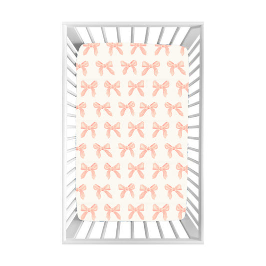 preorder BL0198 White Pink Bow Bed sheet western boutique 27*51 inches 202502