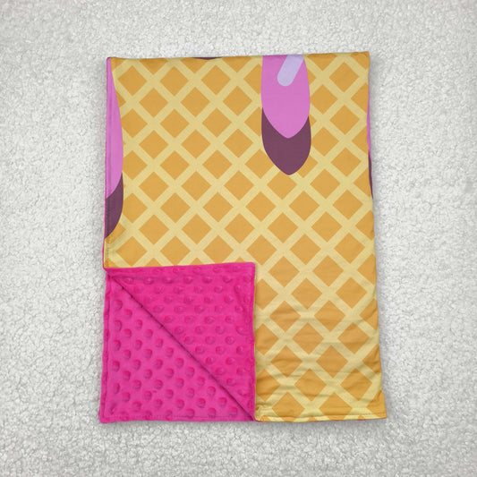 BL0201 Yellow Rose Red Waffle Ice Cream 29-43 inches Blanket 202504 RTS