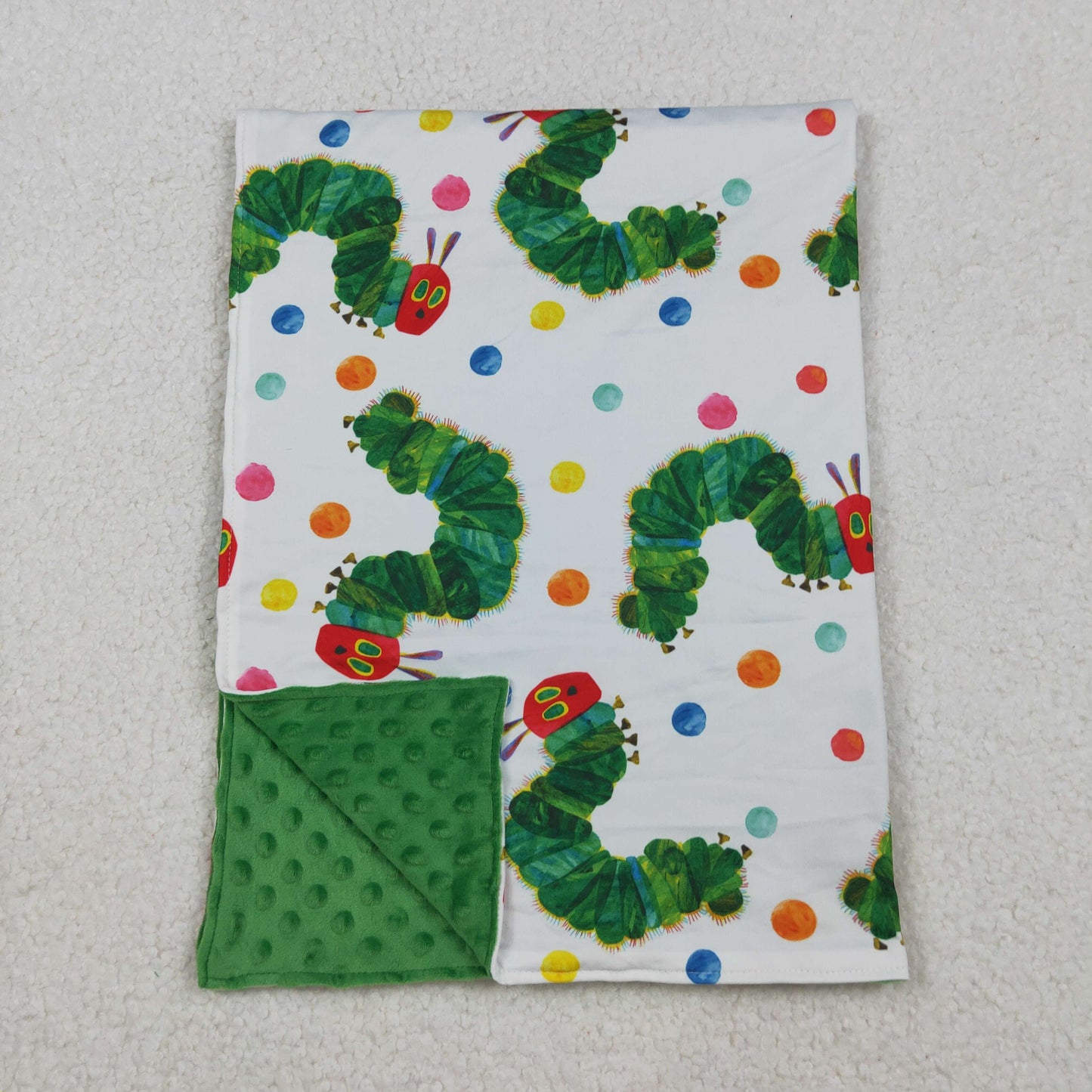 BL0202 Caterpillar Green 29-43 inches Baby Blankets 202510 RTS
