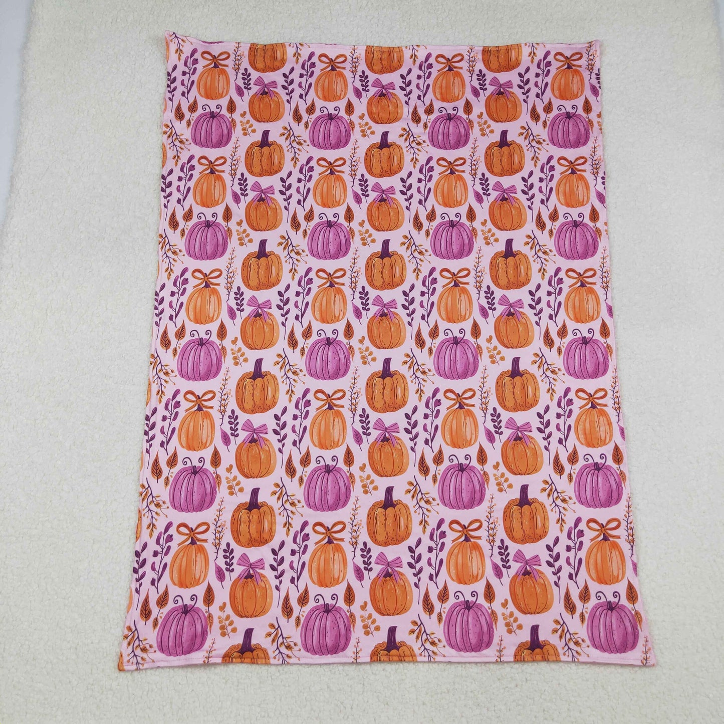 BL0216 Pumpkin Leaf Rose Red Baby Blankets 29-43 inches 202509 RTS