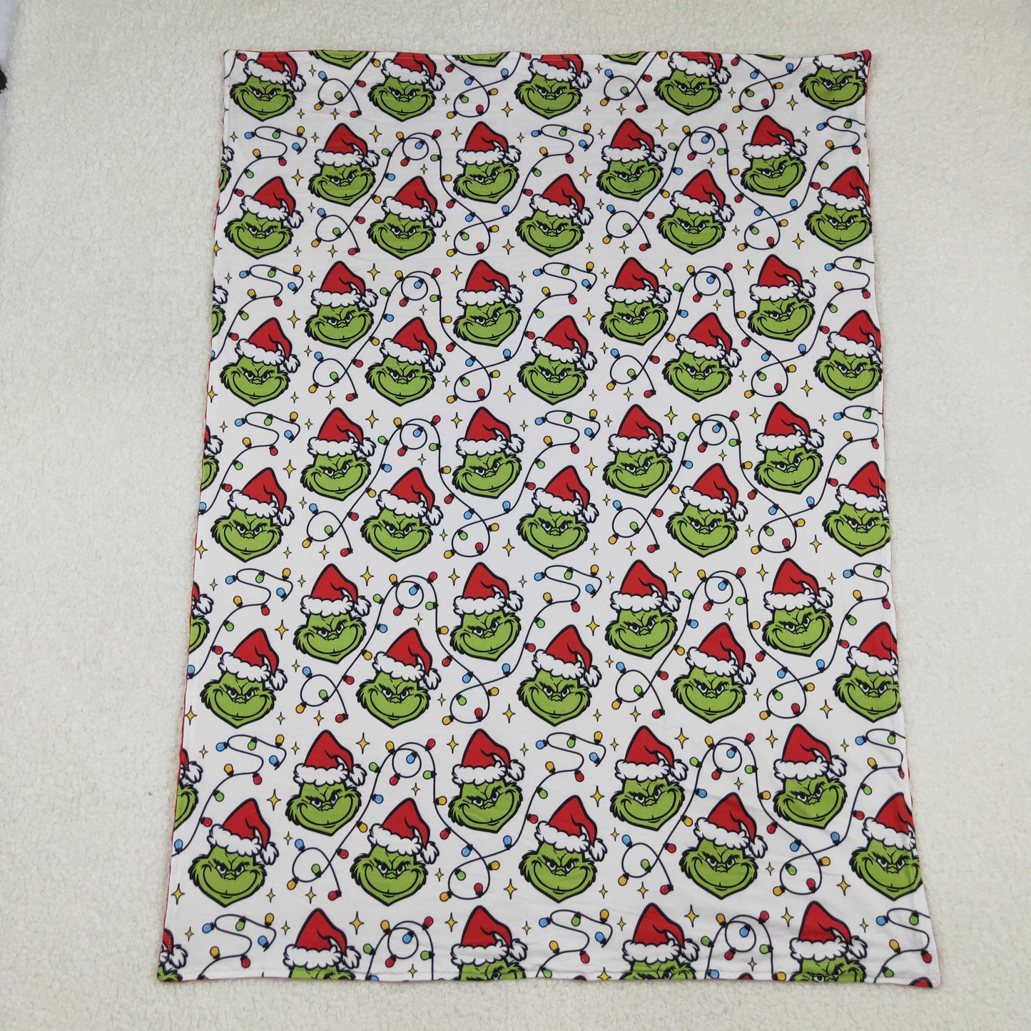 BL0222 Christmas Grinch Red Baby Blankets 29-43 inches 202509 RTS