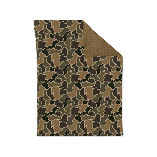 MOQ 5 Preorder BL0231 Camouflage Brown Baby Blanket 29-43 inches 202510