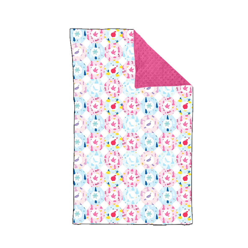 MOQ 5 PCS Preorder BL0234 a Bird and Snowflake Pattern Rose Red Baby Blanket 29-43 inches 202511