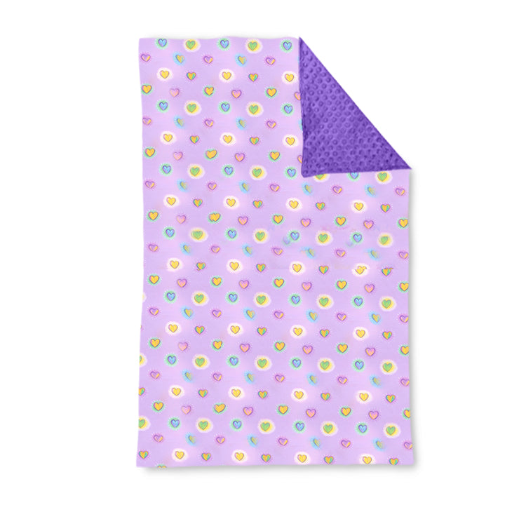 MOQ 5 PCS Preorder BL0235 Colored Love Purple Baby Blanket 29-43 inches 202511