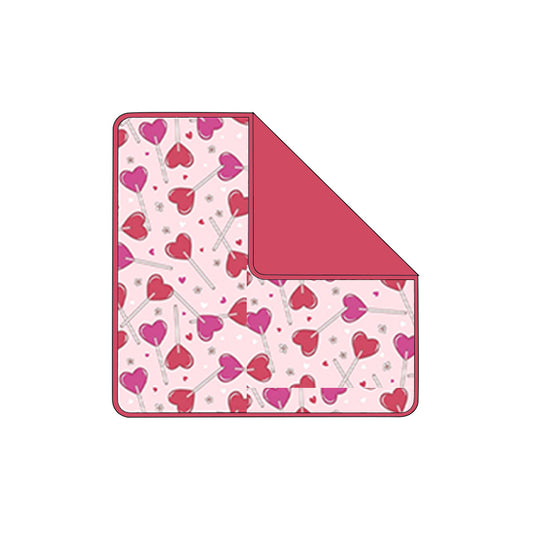 MOQ 5 PCS Preorder BL0242 Valentines Day Love Lollipops Pink Red Baby Blanket 29-43 inches 202512