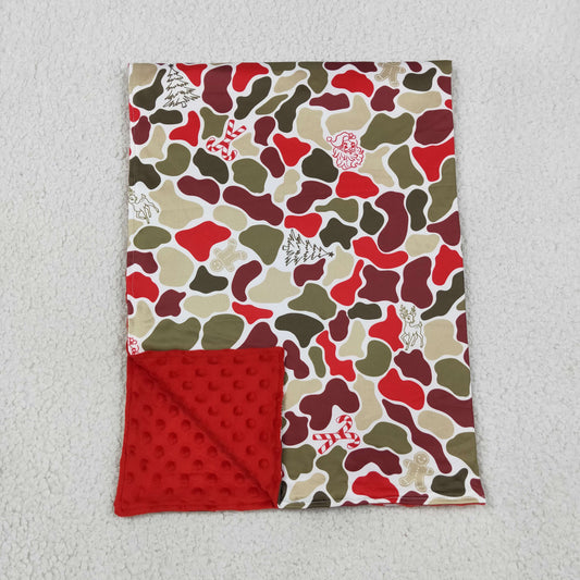BL0257 Christmas Santa Claus Camouflage Red Baby Blanket 29-43 inches 202608 RTS