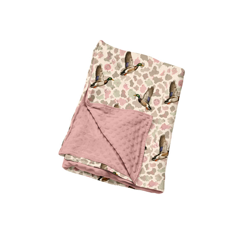 Preorder MOQ 5 pcs Each Style Mallard Ducks Camo Pink Kids Matching Clothes, Bags & Blanket