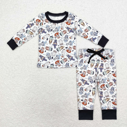 BLP0720 bluey Halloween Bat Long Sleeve and long pants pajama set