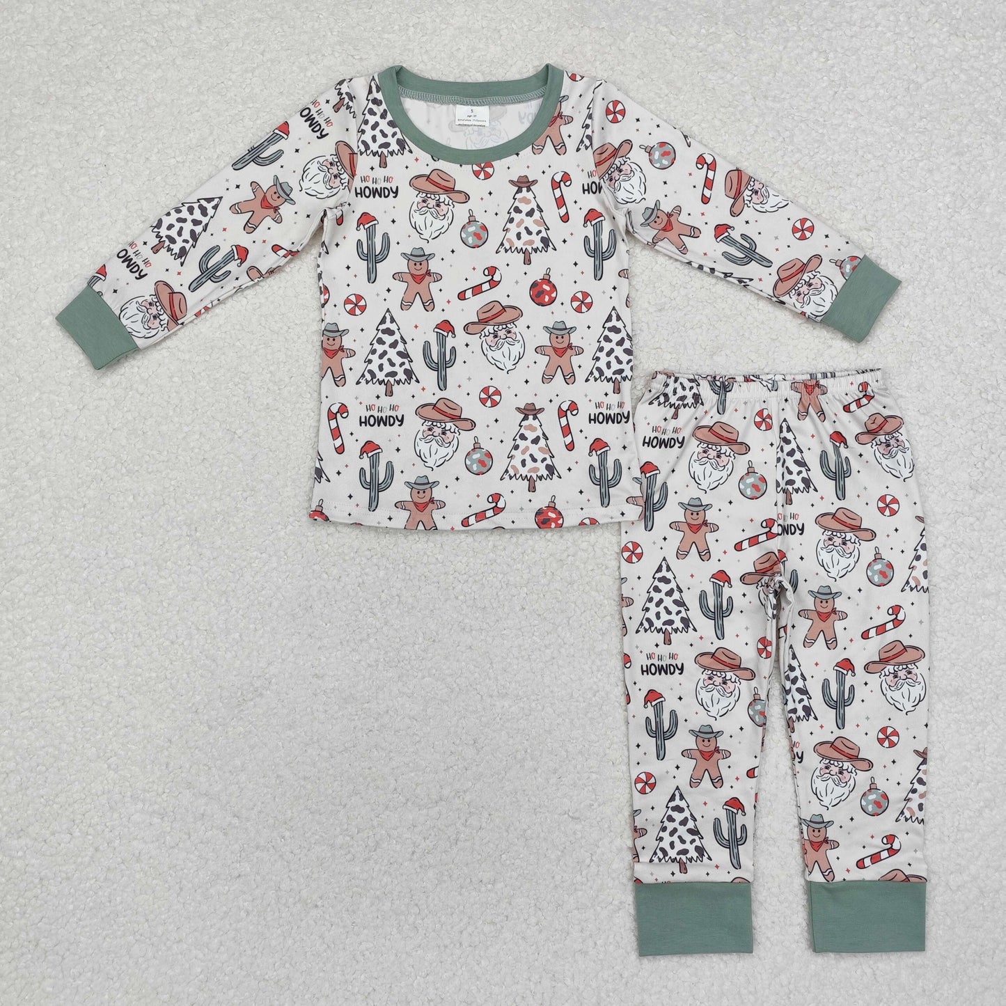 BLP0817 Christmas Pajamas Long Sleeve Pants Boys Sets RTS 202509