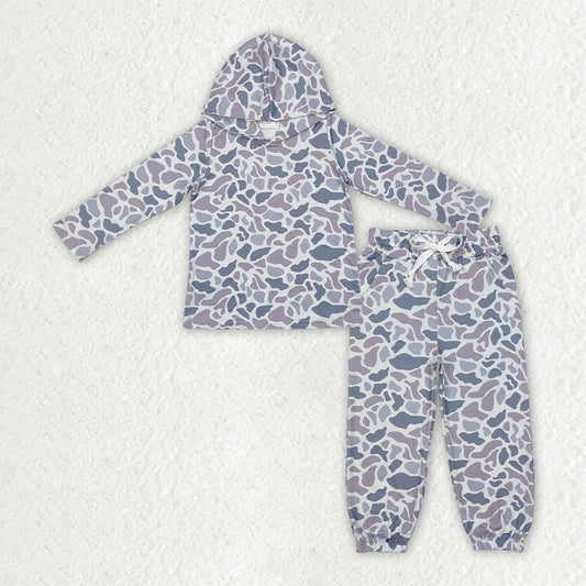 BLP1062 Grey Camouflage Hoodie long sleeve top pants sets Boys Boutique clothes 202502 RTS