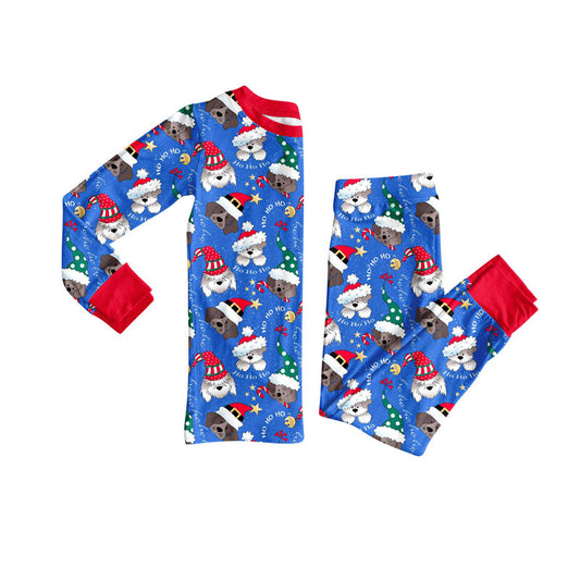 preorder BLP1243 Christmas Hat Puppy Long-Sleeved Pants Boys Set 202508