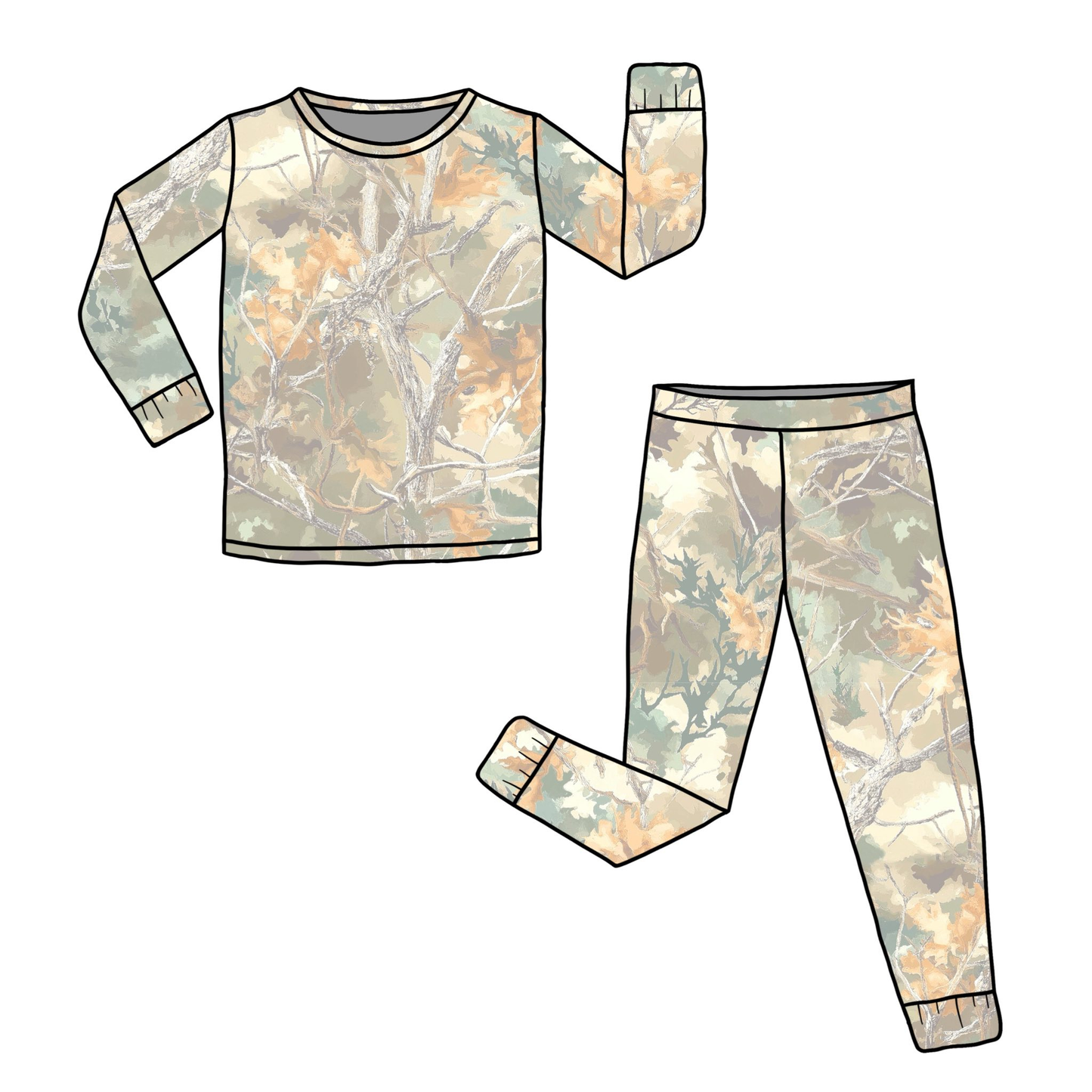 MOQ 5 preorder BLP1374 Branch and Leaf Long-Sleeved Pants Boys Pajama Set 202510