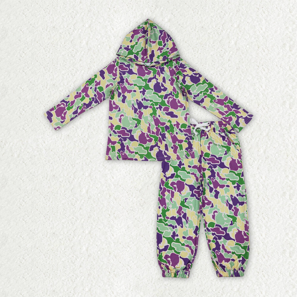 BLP1381 Mardi Camouflage Hooded Long-Sleeved Pants Boys Sets 202512 RTS
