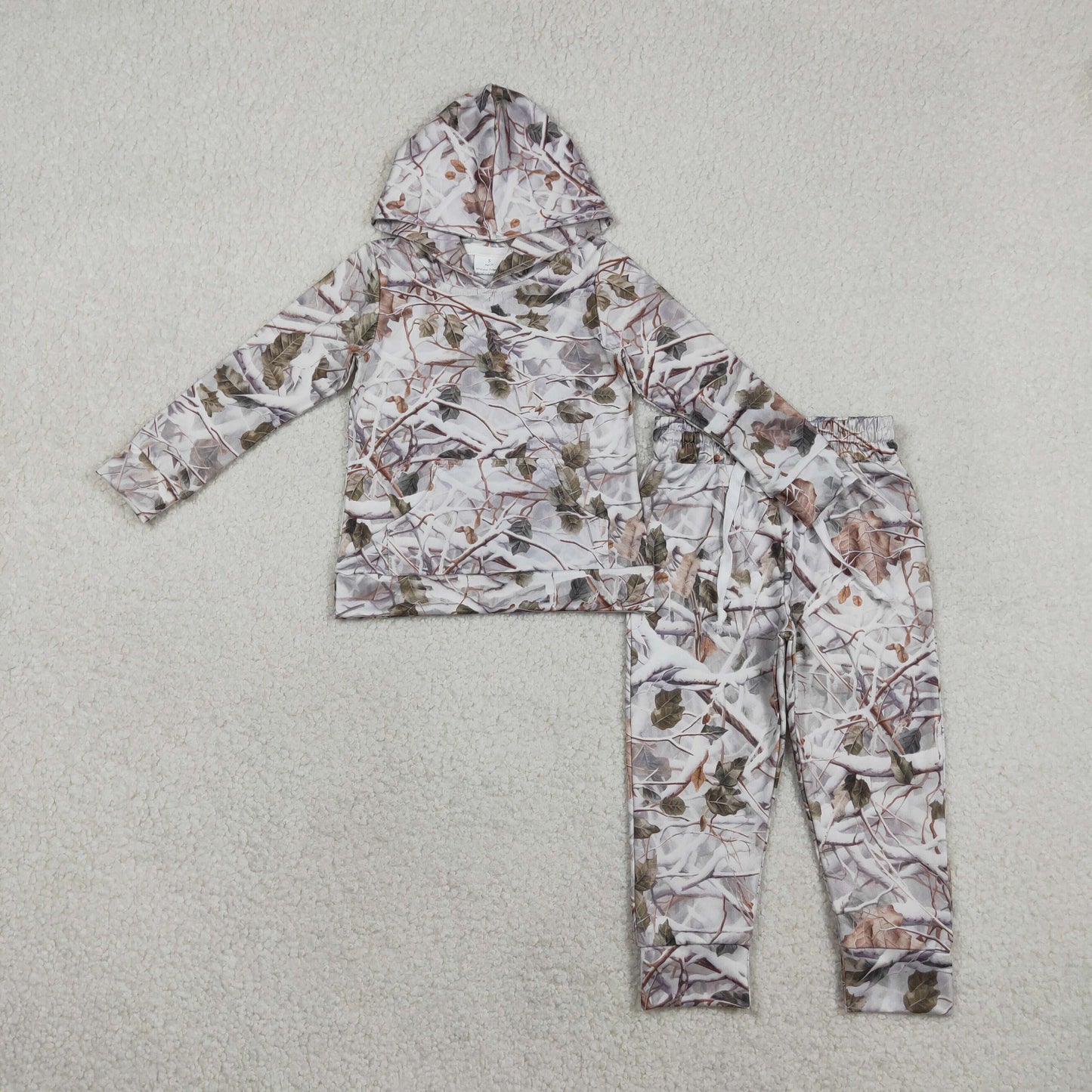 BLP1400 Branches Leaves Snow Hooded Long-Sleeved Pants Boys Sets 202601 RTS