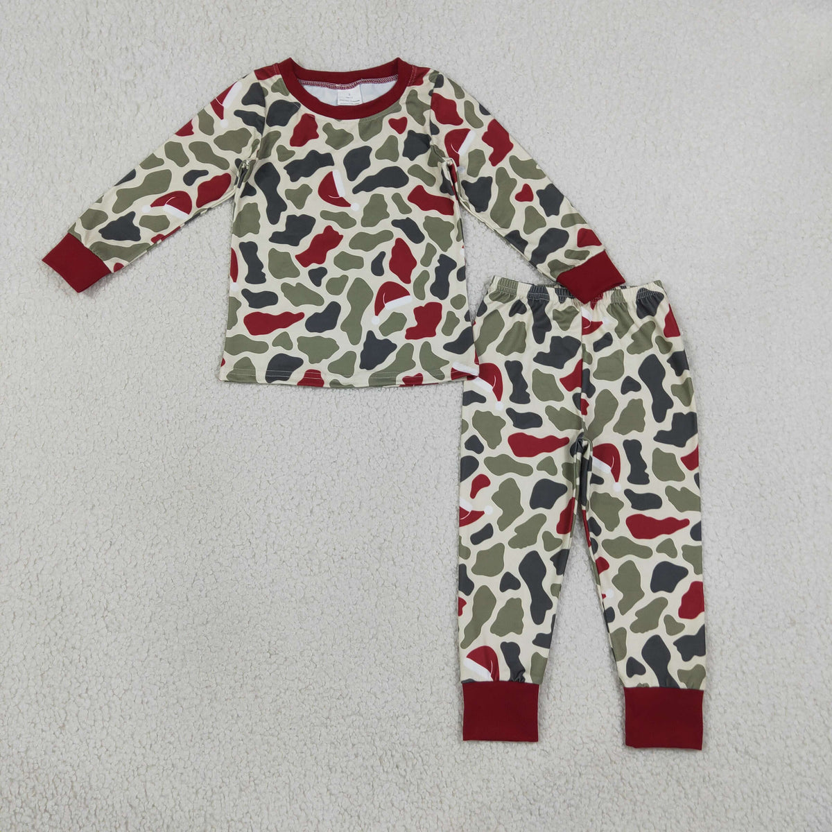 BLP1496 Christmas Camo Boys Pajamas Outfits