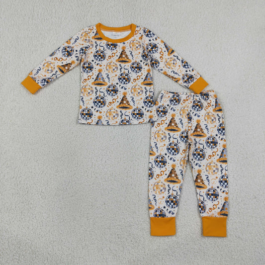 BLP1534 Happy New Year Gold Boys Pajamas Outfits