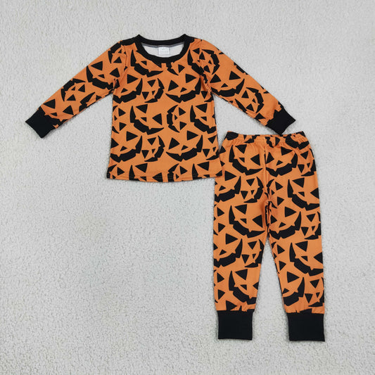 BLP1549 Halloween Pumpkin Boys Pajamas Outfits 202609 RTS