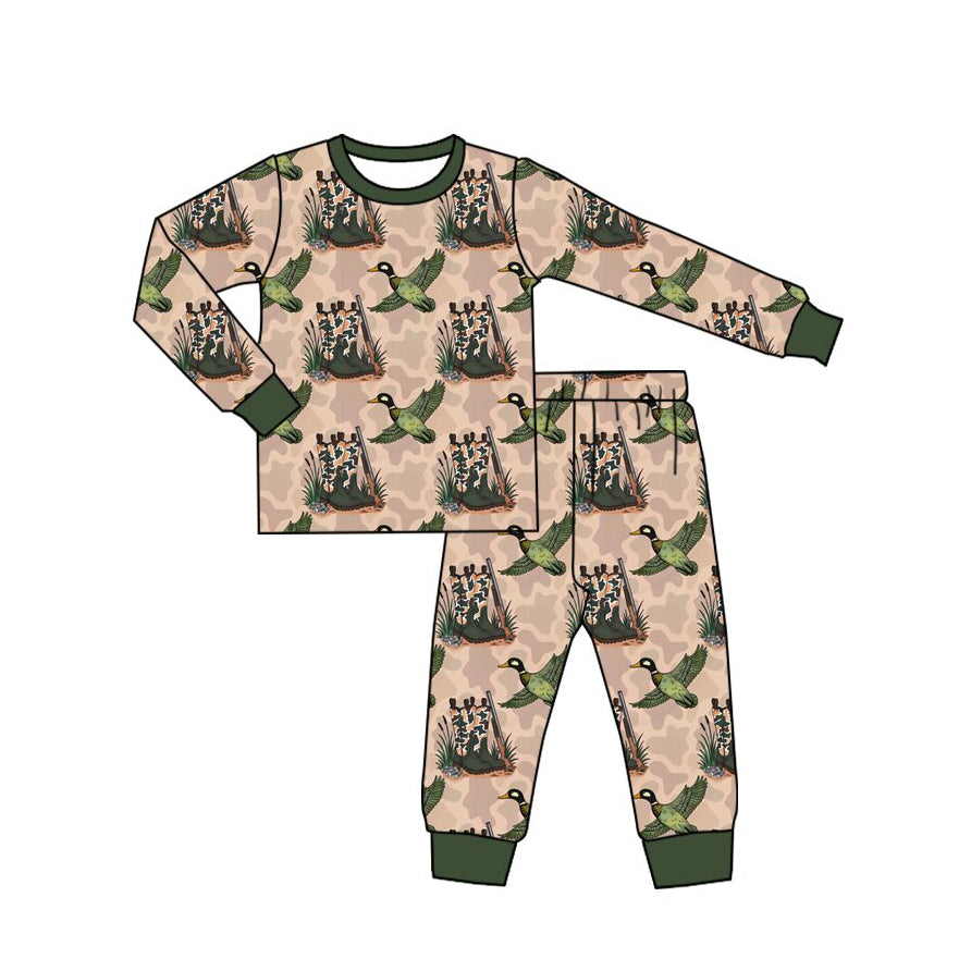 MOQ:5pcs BLP1576 pre-order toddler boy clothes hunting duck camo print boy fall winter outfit-2026.8.22