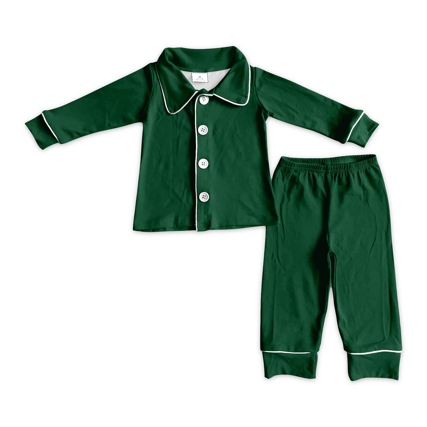 MOQ 5pcs BLP1595 per-order Men Solid Lapel Pajama 2‑Piece Set Contrast Piping Button‑Down Home Sleepwear 20260827