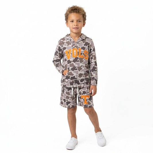 BLS0049 School Team Camo VOLS Hoodie Boys Shorts Set 202609 RTS
