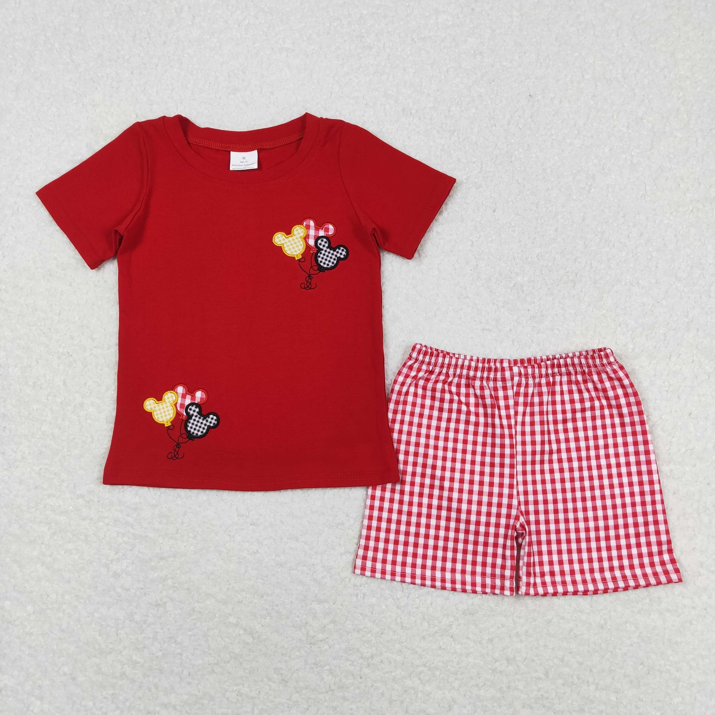 BSSO0726 Independence Day flag hat Red short-sleeved star shorts set High quality 5 years old boys clothing sets