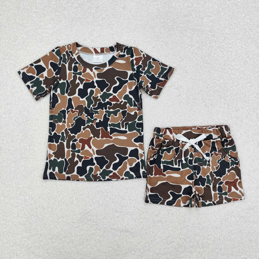 BSSO1102 Camouflage Short-Sleeved Shorts Boys Sets RTS 202510