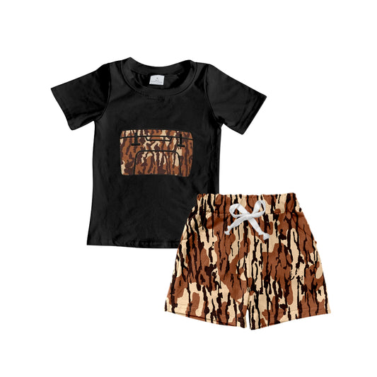 Preorder BSSO1309 Boys clothes Brown Toolbox short sleeve top shorts set Boutique Summer clothes 202502 RTS