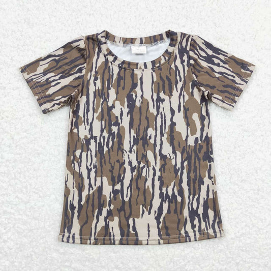 BT0623 army green camouflage short sleeve boys t-shirts RTS 202508
