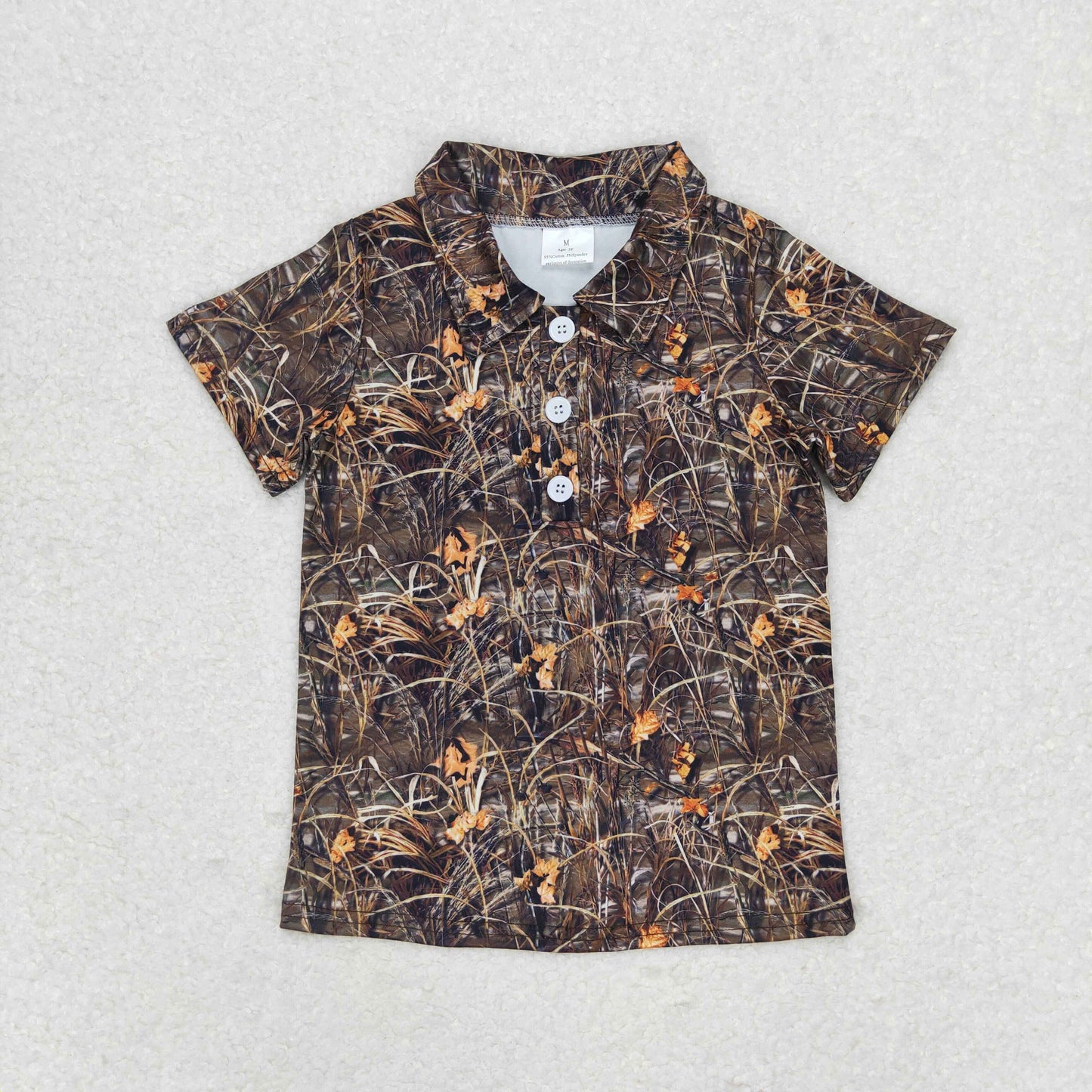 BT0639 Leaf grass camo short sleeve top high quality kids clothing 10 to 12 years boy