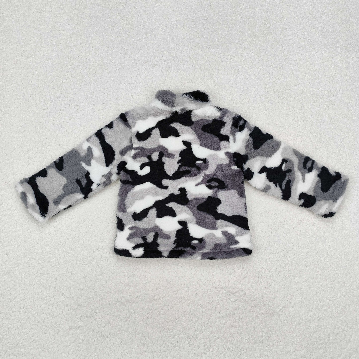 BT0744 Camo Zipper Plush Long Sleeve Boys Coat RTS 202509
