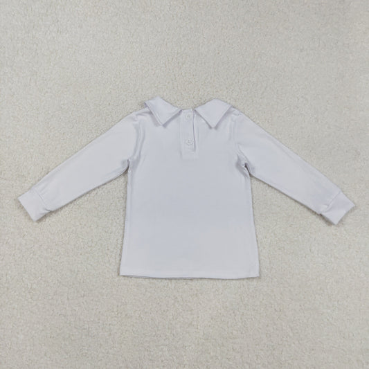 BT0820 White Doll Collar Long Sleeve Boys T-Shirts  202509 RTS