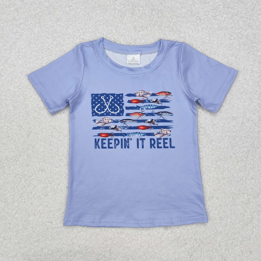 BT0873 keepin' it reel Fishing Short Sleeve Boys Tops RTS 202509