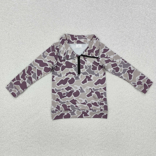 BT1036 Pocket Camouflage Zip-up Long-Sleeved Boys Top RTS 202509